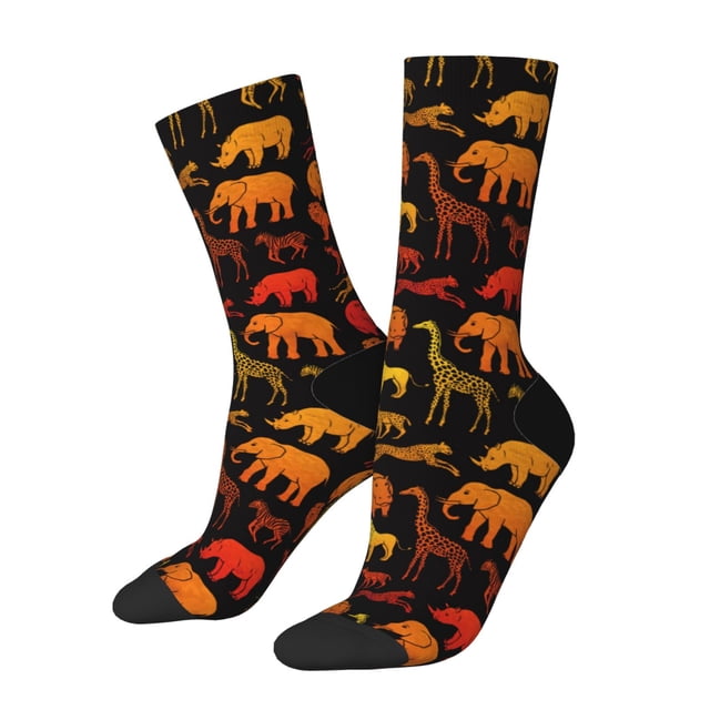 Balery Animal Calcetas Largas con Estampado para Hombre y Mujer – Suaves y Transpirables, Talla Única (US 5-11)