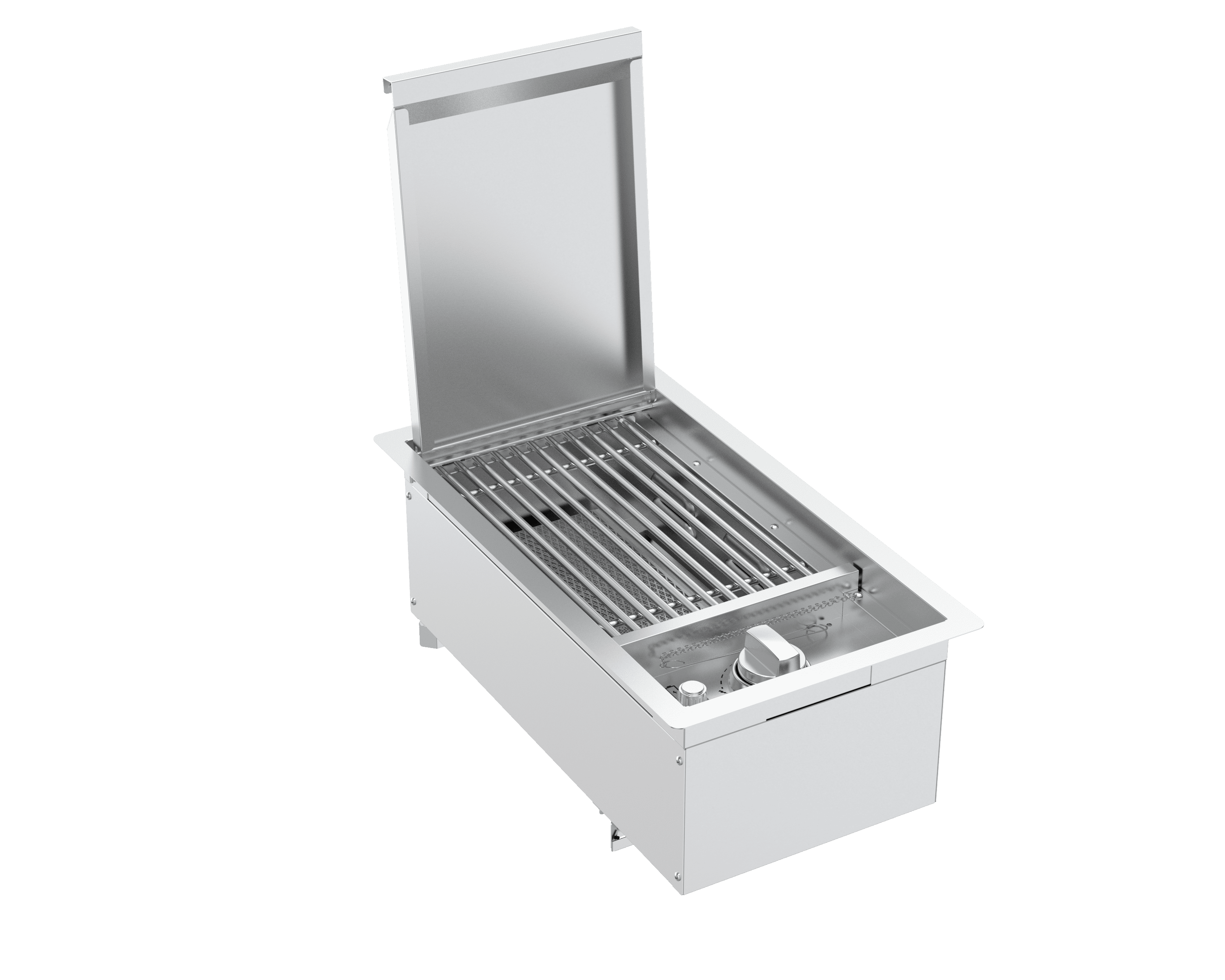 KitchenAid 4-Burner Built-in Propane Gas Island Grill Head St St Rotiss Til 9-15