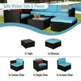 thumbnail image 4 of CRO Decor Outdoor Patio Furniture 6-Piece Brown PE Rattan Cushioned Sofa Sets, 4 of 14