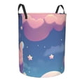 thumbnail image 2 of LNWH Laundry Basket, Blue View Sky White Clouds Pattern Foldable Laundry Hamper with Handles Waterproof, Small, 2 of 8