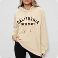 thumbnail image 5 of Tanghaowl Women Sweatshirt Oversized Pullover Hoodies Short Velvet Sweaters Long Sleeve Winter Fall Outfits Beige XL, 5 of 6