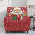 thumbnail image 2 of Garronmavis Christmas Santa Gifts Recliner Chair Covers with Storage Pocket Lazy Boy Recliner Covers Non-Slip Sofa Slipcover Stain Against Pet Protector Furniture Cover Easy to Install, 2 of 7