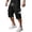 Black, variant on EYNMVR Men’s Casual Sweat Cargo Cotton Shorts Drawstring Elastic Waist Short Athletic Workout Gym Jogger Shorts with Pockets
