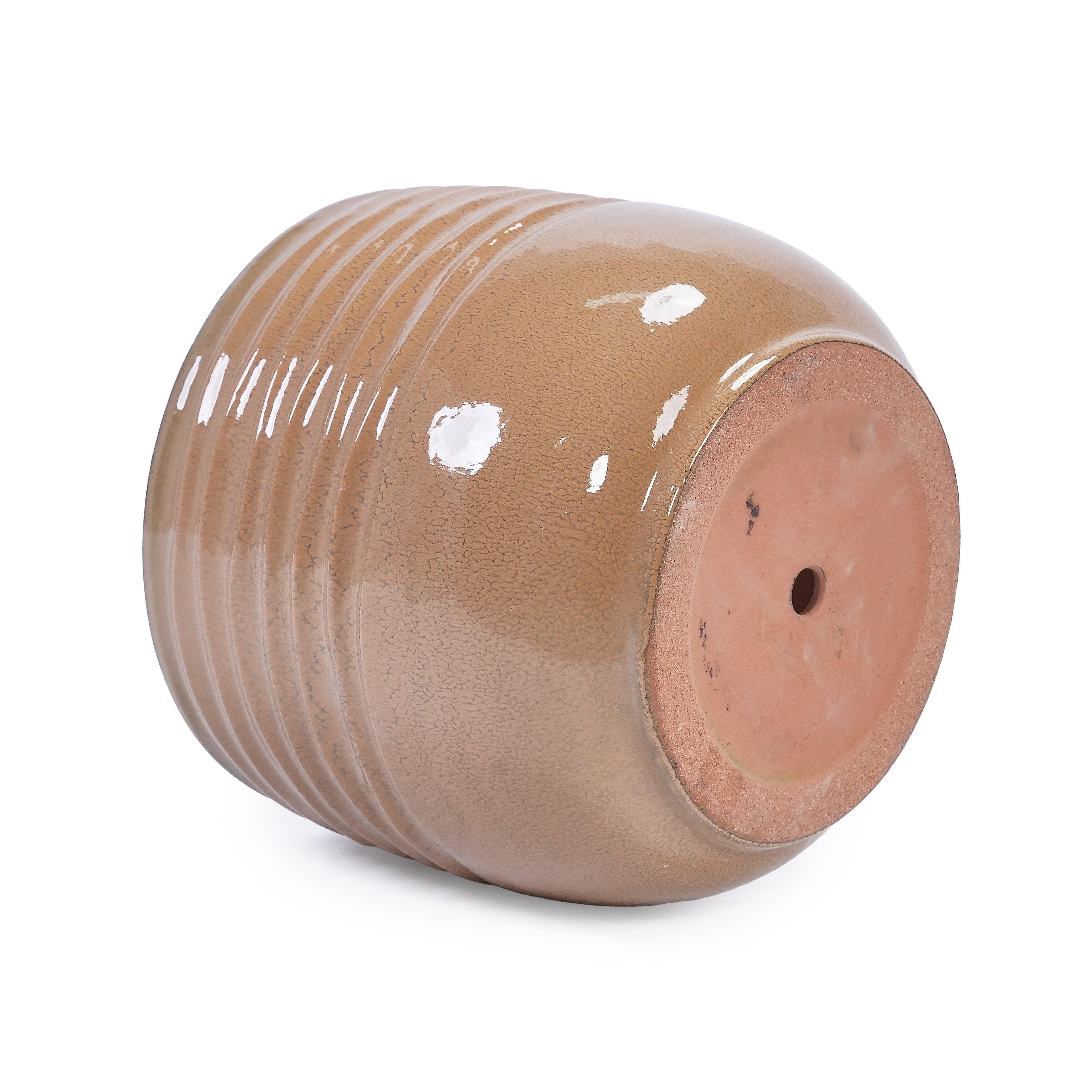 MAYEERTY 3 Pack Ceramic Plant Pots, Planter for Indoor Outdoor Patio, Garden, Antique Bronze