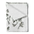 thumbnail image 2 of Money Soft Flannel Fleece Blanket, It's Raining Dollars Typography with Spreading Money Richness and Wealth Themes, Cozy Plush for Indoor and Outdoor Use, 60" x 80", Dark Green White, by Ambesonne, 2 of 5