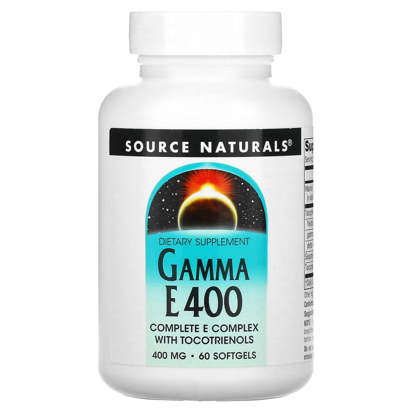 Source Naturals Source Naturals  Gamma E 400, 60 ea