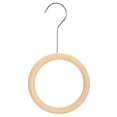 thumbnail image 1 of Unique Bargains 4.7 Inch Scarf Ring Hanger Wooden Circle Scarf Holder, 15cm Length Hook Silver, 1 of 5