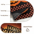 thumbnail image 6 of 2'x6' Rug Runners for Hallways Kitchen, Burnt Orange Halloween Non Slip Entryway Beside Floor Carpet Runner, Spooky Pumpkins Horror Plaid Washable Laundry Room Bedroom Throw Rugs Mat for Family Pet, 6 of 8