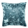 thumbnail image 2 of SAFAVIEH Gili 18" x 18" Distressed Solid Plush Pillow, Marine Blue, 2 of 5