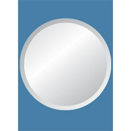 18 Round Frameless Mirror With Polished Beveled Edges Com 18 Round Frameless Mirror With