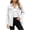 White, variant on Oversized Jean Jacket Women Long Sleeve Button Down Denim Jackets with Pockets Trendy Vintage Jean Jacket Coat
