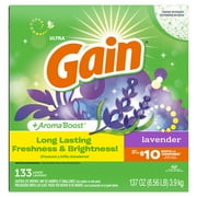 Gain Powder Laundry Detergent, Lavender Scent, 137 oz, 133 Loads