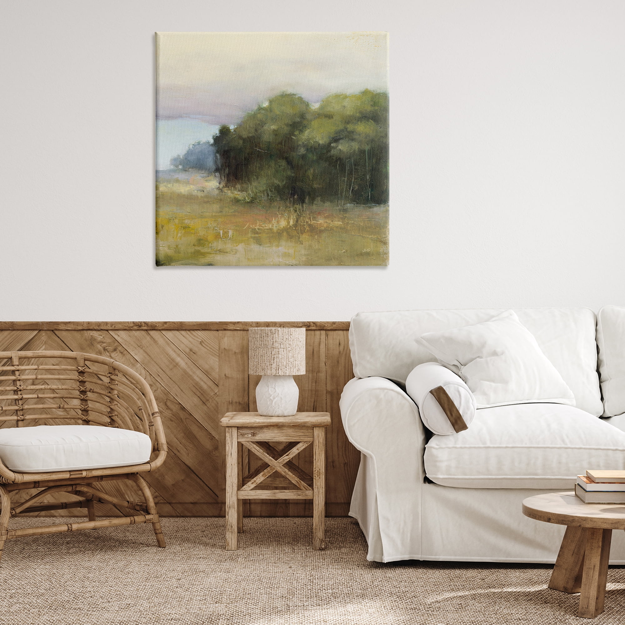 Stupell Industries Edge Of Forest Landscape Landscape & Nature Painting Wrapped Canvas Art Print Wall Art, 36 x 36
