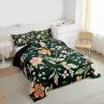 thumbnail image 3 of Manfei Kawaii Daisy Blossom Queen Comforter Set,Countryside Floral Bedding Sets,Pink Orange Flowers Bedding Comforter Set For Girls Teens,Microfiber Bedroom Decor Reversible,3pcs, 3 of 8
