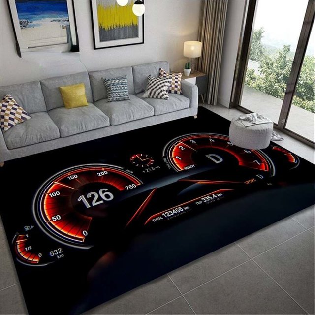 Tapis de moto Prada pour salon et chambre à coucher, tapis de voiture, grand tapis, polymères de bain, porte créative7100x120cm(39x47 in) zhangyuxiang unisex