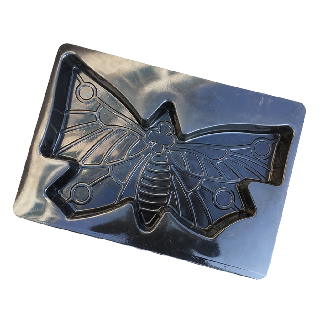 Butterfly plastic mold cement plaster craft mould 6" x 4" x 1/3" thick 