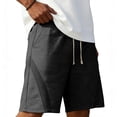 thumbnail image 2 of Admvng Men's Shorts Casual Lightweight Big & Tall Drawstring Elastic Waist Gym Shorts with Pockets, 2 of 6