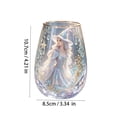 thumbnail image 2 of SHJHENG Halloween Witch Floral Themed Wine Glass With Gold Rim Decorative Drinking Glass Elegant Glass Cup Ideal Gift For Festival 420ml, 2 of 7