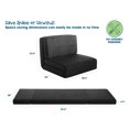 thumbnail image 7 of Your Zone Ultra Soft Suede 3 Position Convertible Flip Lounge Chair, Black, 7 of 7