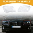 thumbnail image 3 of Unique Bargains 1 Pair Car Front Headlight Lens Cover for Mercedes Benz GLK X204 2013-2015, 3 of 6