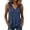 Navy, variant on Going Out Tops Summer Sleeveless V-Neck Circle Tops - Ruffle Flounce for Everyday Black M
