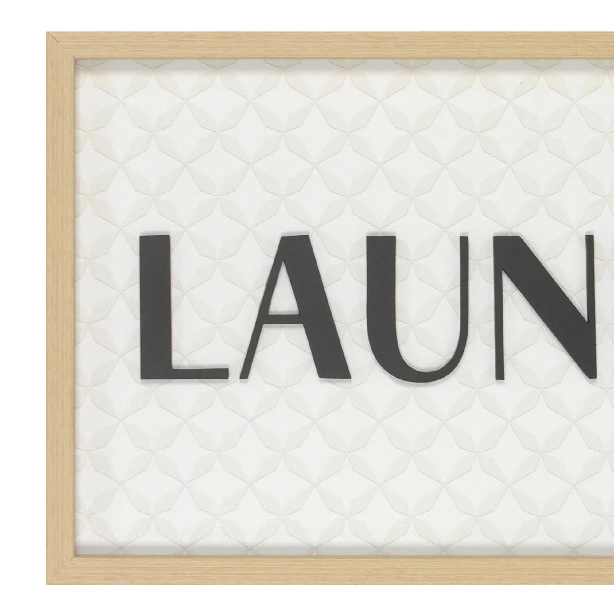 Crystal Art Gallery Black Laundry Farmhouse Style Sign with Checkered Pattern Background 10" x 10"