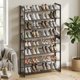 thumbnail image 2 of SONGMICS Estante Zapatero, Estante para Zapatos, 8 Niveles, Juego de 2 Organizadores de Zapatos Apilables de 4 Niveles, Estantes de Malla Metálica, Plano o Ajustable, Negro, 2 of 4