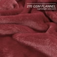 thumbnail image 6 of Howarmer Wine Red Fuzzy Bed Blanket, Throw Twin Soft Flannel Fleece Blankets, All Season Lightweight Warm Bed Throws, 60 x 80 Inch, 6 of 7