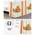 thumbnail image 3 of Thanksgiving Pumpkin Bed Skirt California King Size 16in Drop, Fall Maple Leaf Sunflower Orange Strips Wrap Around Dust Ruffle Bedskirts, Wrinkle&Fade Resistant Easy Fit Bedskirt with Elastic, 3 of 8