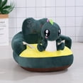 thumbnail image 4 of Infant Support Seat Sofa Plush Soft Animal Shaped Baby Learning Chair 3-16 Months Baby Unpadded Cotton Seat (dark green dinosaur), 4 of 6