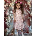 thumbnail image 3 of Oudiya Girls Short Sleeve Nightgowns Soft Print Pajamas Sleepwear Nighties for Kids 4-12, 3 of 8