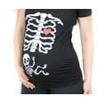 thumbnail image 3 of Maternity Skeleton Xray T-shirt Pregnancy Baby Costume Spandex Cotton Tee (Maternity Medium), 3 of 6