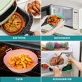 thumbnail image 3 of Air Fryer Accessory, 4pcs Air Fryer Silicone Pot, Basket (20cm), Collapsible Design Replacement Greaseproof Airfryer Liners, Microwave, Cake Mold, 3 of 5