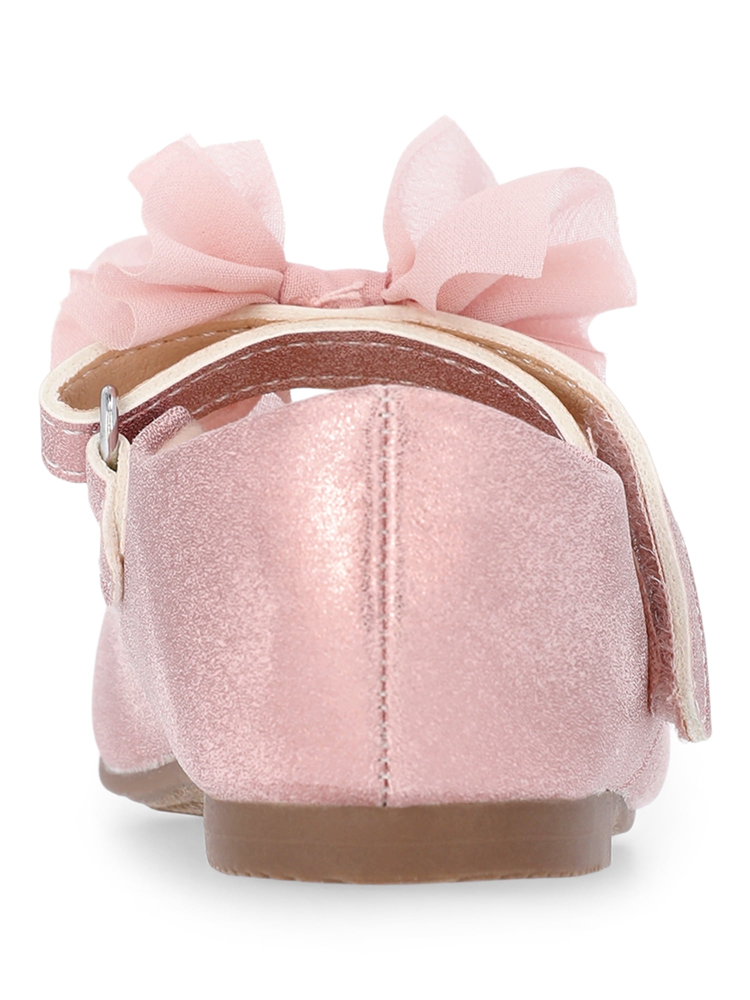 Wonder Nation Baby and Toddler Girls Tulle Bow Ballet Flats