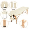 thumbnail image 4 of Yaheetech 2 Sections Adjustable Massage Bed with Headrest and Armrest, Cream, 4 of 5
