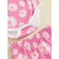 thumbnail image 6 of Bagilaanoe 2pcs Newborn Baby Girl Shorts Set Sleeveless Floral  Print Romper Tops + Shorts 3M 6M 9M 12M 18M Infant Casual Summer Clothes, 6 of 8
