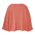 thumbnail image 5 of Red Sweaters for Womens Cropped Sweaters Oversized Cable Knit Crewneck Long Sleeve Pullover Trendy Casual Loose Sweater Tops Womens Fall Fashion 2025, 5 of 5