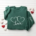 thumbnail image 5 of Craaazy Women's Valentines Long Sleeve Shirts Love Heart Crew Neck Long Sleeve Tops, 5 of 6
