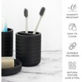 thumbnail image 4 of Ensemble d'Accessoires de Salle de Bain 4 Pcs Noir, 4 of 7