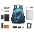thumbnail image 4 of Yiaed Ice Blue Ocean Cute Dolphin Print Lightweight Backpack Travel Backpacks Hiking Daypack for Women Men, 4 of 5