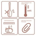 thumbnail image 6 of 8.9" Silicone Soup Ladle Spoon Wood Hand Restaurant Kitchen Scoop Utensil Cooking Supplies Coral Pink, 6 of 7