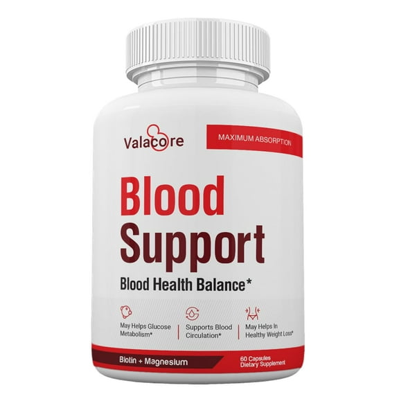 Valacore Blood Support Capsules, Blood Stabilizer Premium Formula