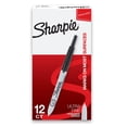 thumbnail image 1 of Rotuladores permanentes Sharpie retráctiles ultrafinos negros 12, 1 of 6