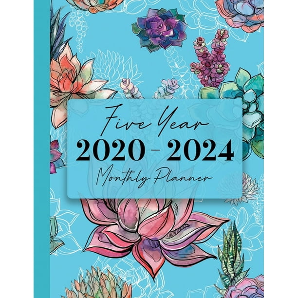 2020-2024 Five Year Monthly Planner : 60 Monthly Calendars with Monthly
