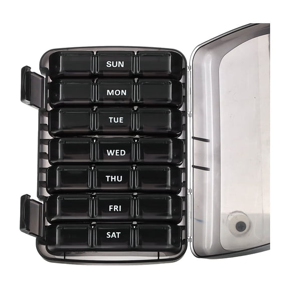 Ezy Dose Weekly 3X/Day Pill Organizer with Case, Assorted, 1 Ea..