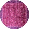 thumbnail image 1 of Ahgly Company Indoor Round Oriental Pink Industrial Area Rugs, 8' Round, 1 of 4