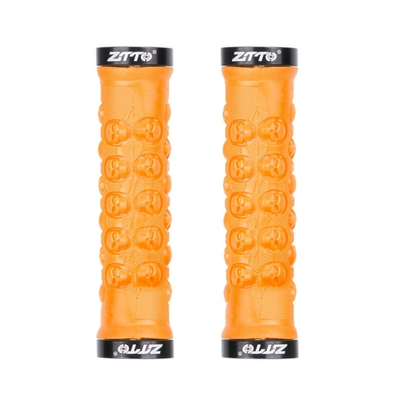 1 Pair MTB Handlebar Grips TPR Rubber Lock on -slip Grips for MTB Folding Bike