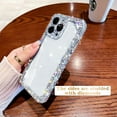 thumbnail image 4 of Designer Compatible with iPhone 15 Pro Max Bling Clear Case for Women Girl,Cute Glitter Phone Case with Sparkle Rhinestone Diamond Camera Protection，Airbag anti-fall Crystal Hard Back Cover, 4 of 12