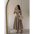 thumbnail image 3 of Women's Sleeveless Midi Dress Cinched Waist A-Line Elegant Summer Casual, 3 of 7
