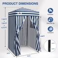 thumbnail image 4 of EAGLE PEAK Flex Ultra Compact 4x4 Changing Room, Oxford Pop-up Canopy, Portable Privacy Sun Shelter, White/Blue, 4 of 9